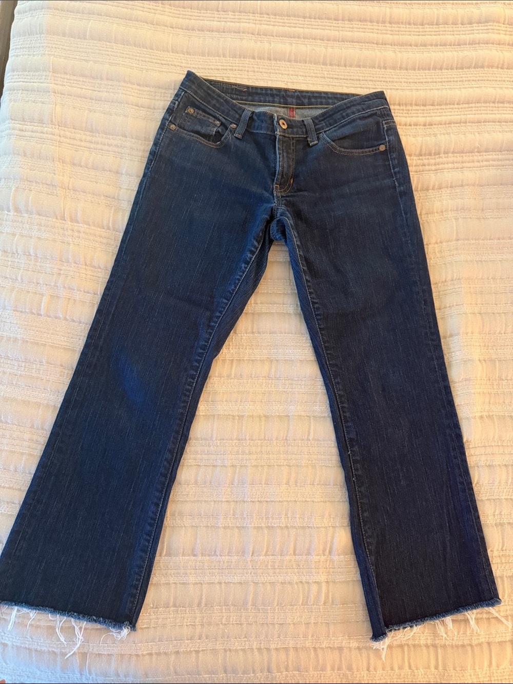Women's Polo Ralph Lauren Dark Blue bootcut raw hem Jeans